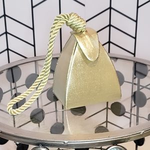 Gold pyramid bag